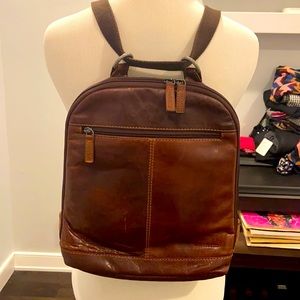 Leather backpack purse